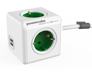 Allocacoc PowerCube Extended USB – 4-fach Steckdosenleiste Mit 2,1A USB-Ladung