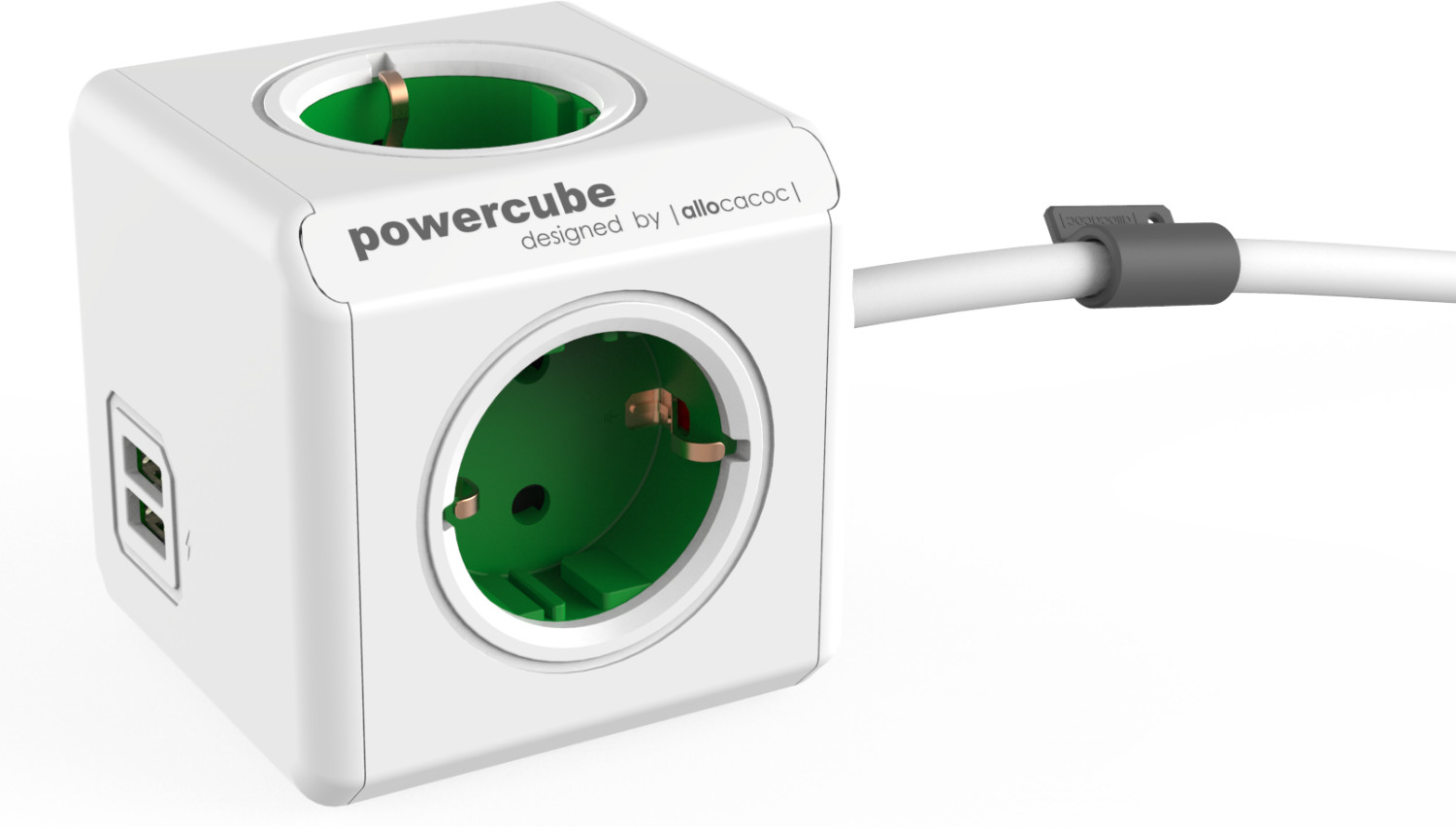 Allocacoc Powercube avec prise blanc/vert