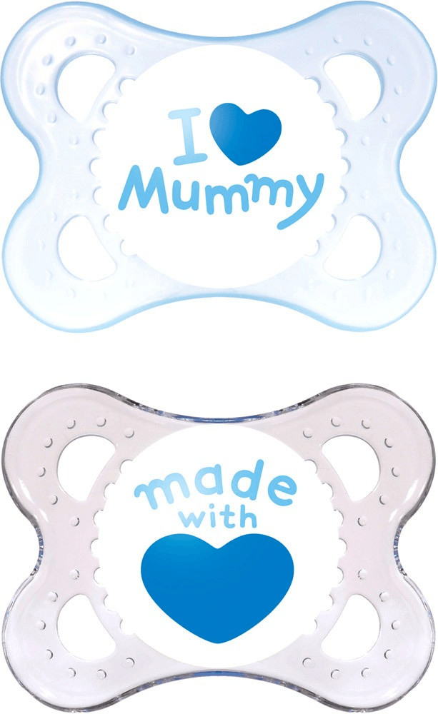 MAM Original Silikon (0 - 6 Monate) I love Mummy Boy