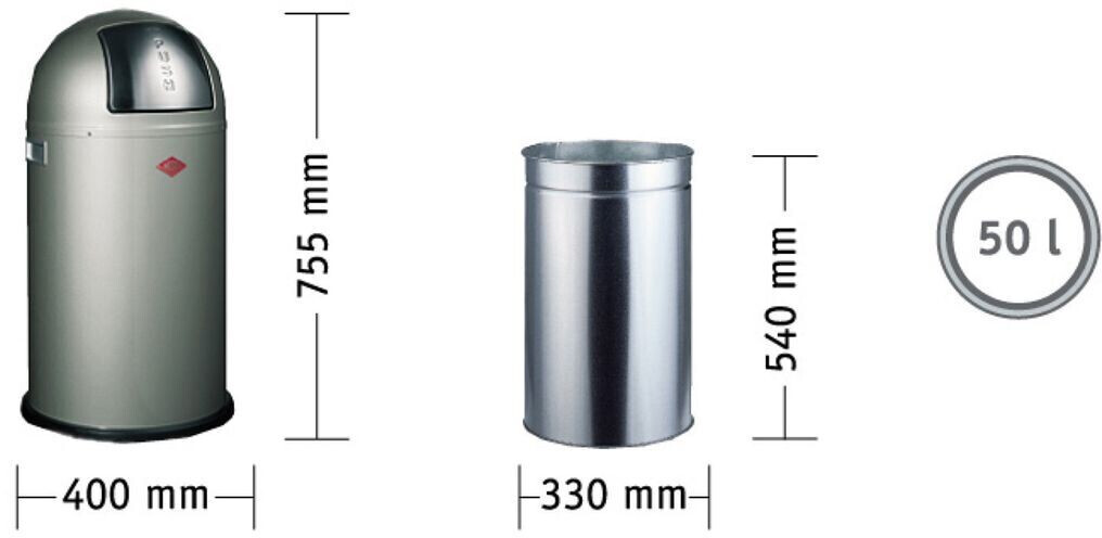 Wesco Pushboy 50L cool grey (175831-76 )