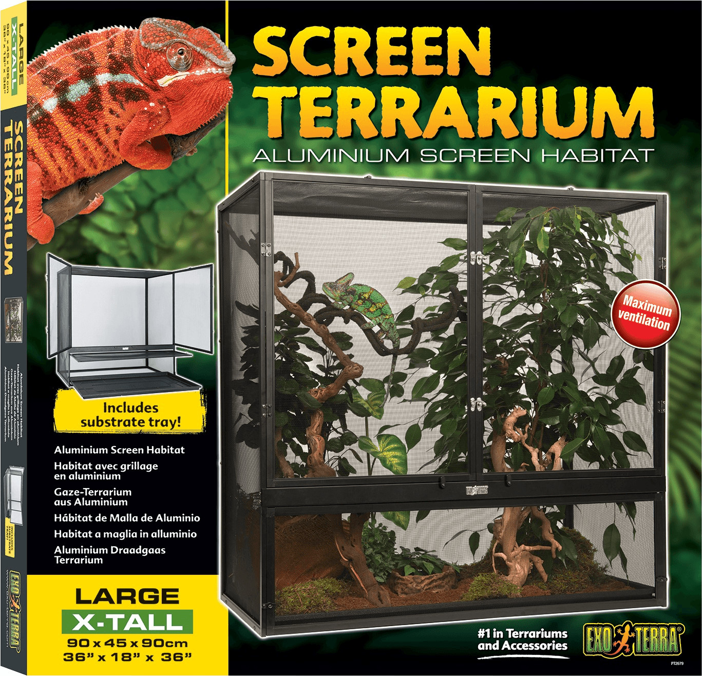 Exo Terra Screen Terrarium 90 x 45 x 90 cm (PT2679)