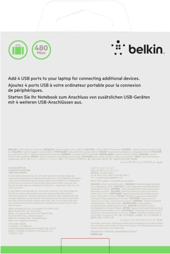 Belkin 4 Port USB 2.0 Hub (F4U021bt)
