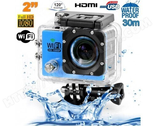 Yonis Caméra sport WiFi étanche caisson waterproof 12 MP Full HD bleu (Y-cse22)