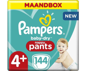 Pampers Pañales Baby-Dry, talla 4, 9-14 kg, caja mensual (1 x 204 pañales)  