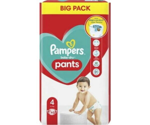 Pampers Baby-Dry Pants Taille 4, Pantalons à couches 82, Changement de jour  et protection de nuit faciles et amusants, 9-15kg