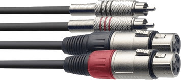 Stagg Stereo Cinch XLR female Adaptor 3m