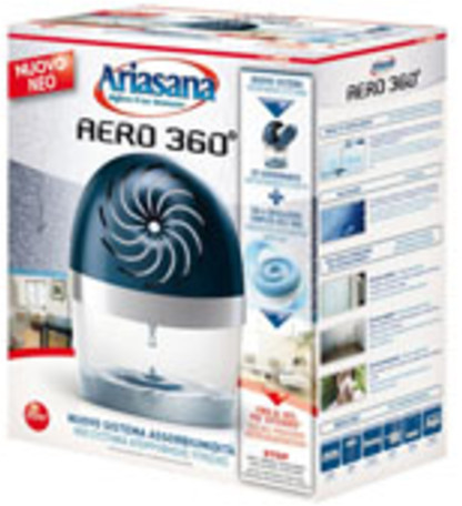 Ariasana Aero 360° Bagno Kit Assorbiumidità, deumidificatore casa non  elettrico, assorbi umidità contro condensa, muffa e cattivi odori, 1  dispositivo