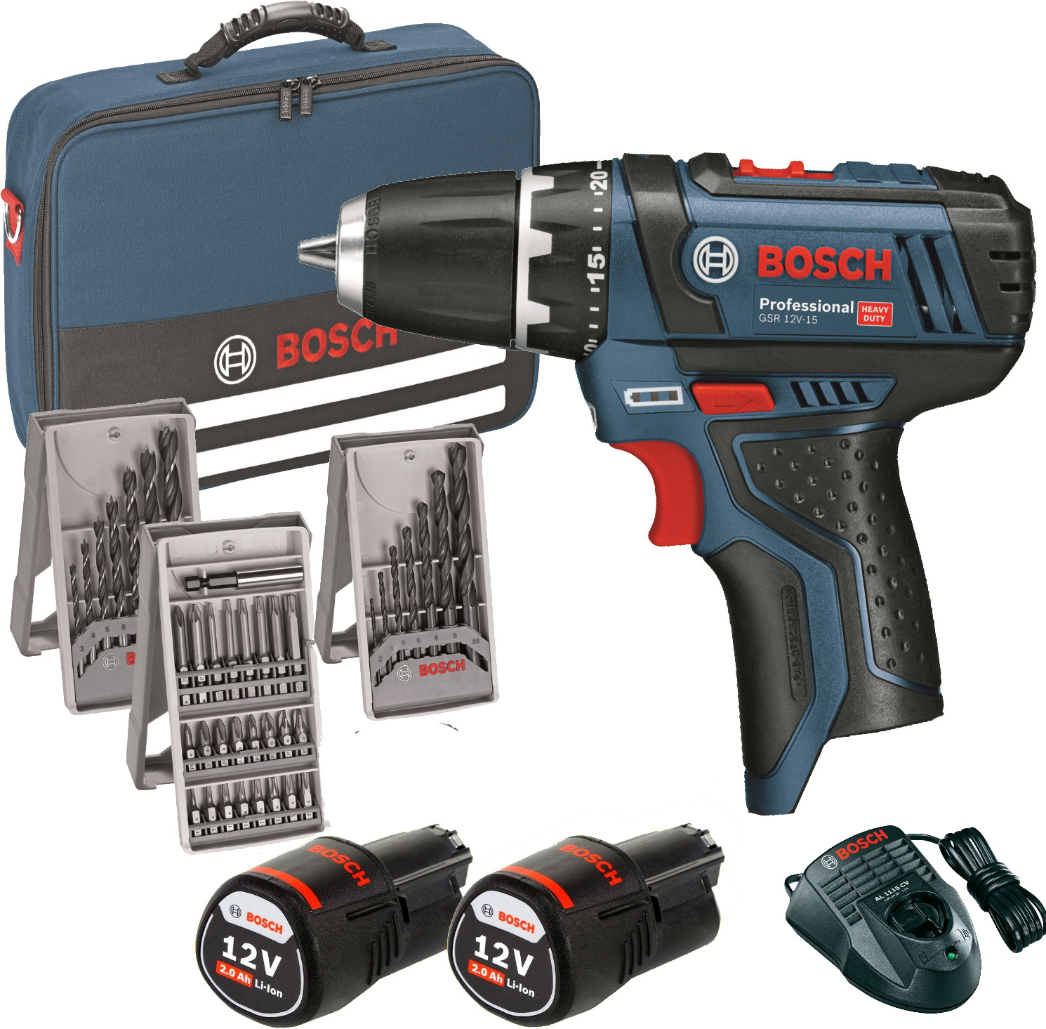 Bosch GSR 12V 15 2 LI Professional 2 x 2 0 Ah 0 615 990 GB0 ab