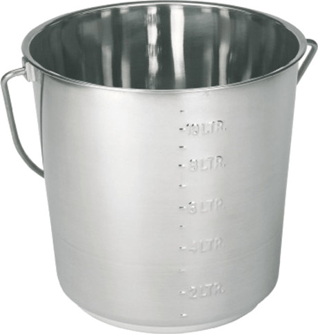 Kerbl Seau acier inoxydable 12,3 L (29377)