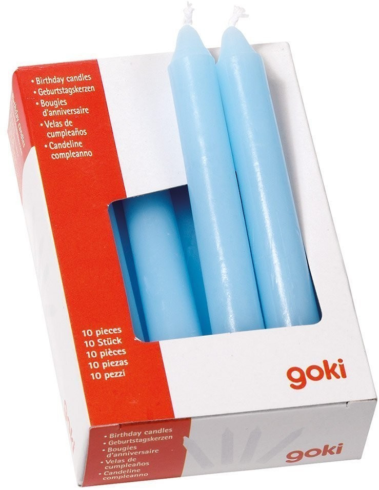 Goki Bougies d'anniversaire 10 pièces