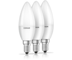 Osram LED BASE B40 Kerze Leuchtmittel E14 5,7W=40W matt warmweiß 3er Pack 470lm 