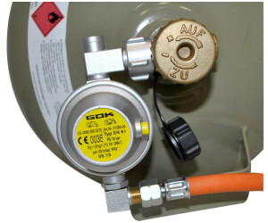 Gasdruckregler EN61 1,5kg/h Gaseingang Kleinflaschenanschluss IT 30mbar/1,5 kg/h 