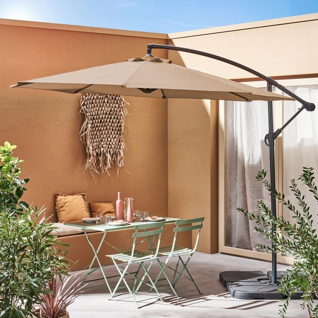 Alice's Garden Parasol rond Hardelot 3 m beige
