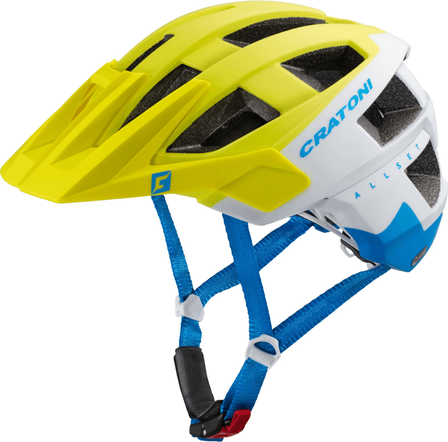 Cratoni AllSet lime-white-blue matt