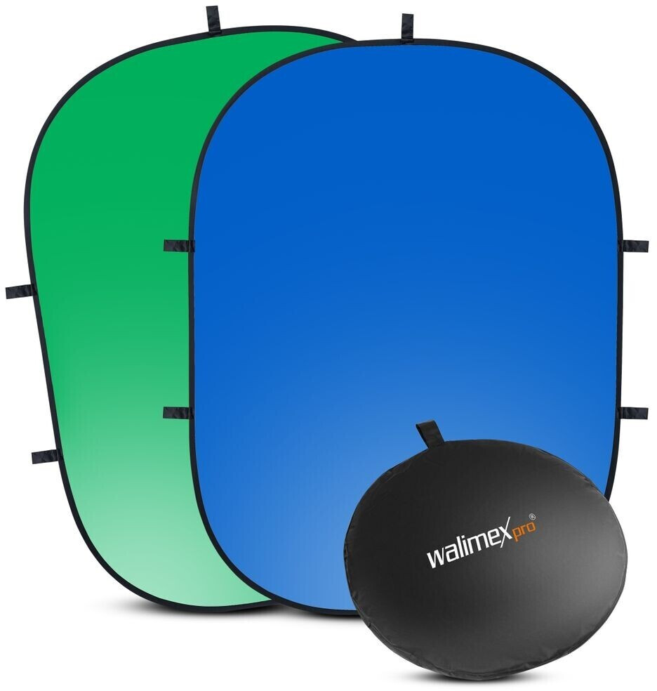 Walimex pro Falthintergrund grün/blau, 150x210cm