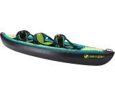 Seaflo Sit on Top Kajak mit Paddel und Angelrutenhalter Drachenstore blau