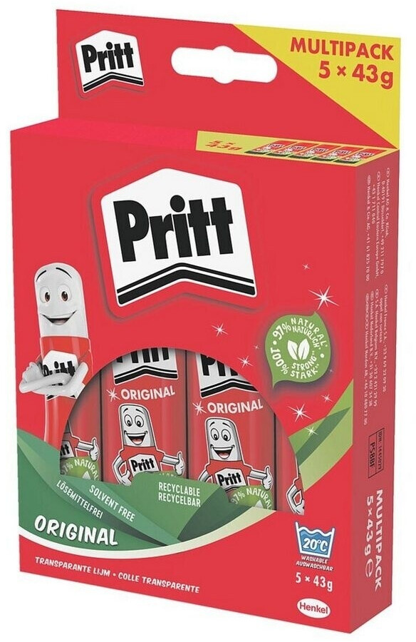 Pritt Bâton de colle original 5 x 43 g