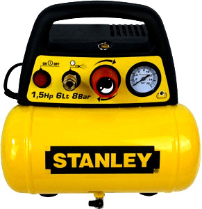 Mini-Compresseur électrique portatif Stanley DN 200/8/6 moteur 1.5 HP - 6 L