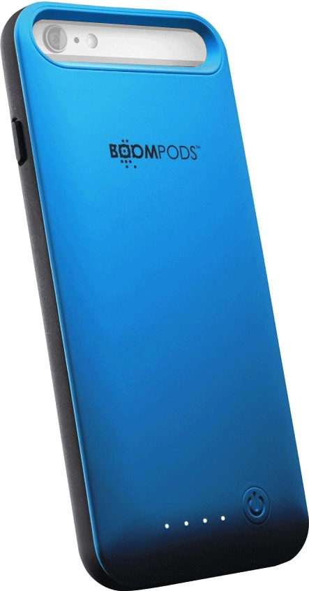 BOOMPODS Coque batterie 4000 mAh bleu (iPhone 6/6S/Plus)