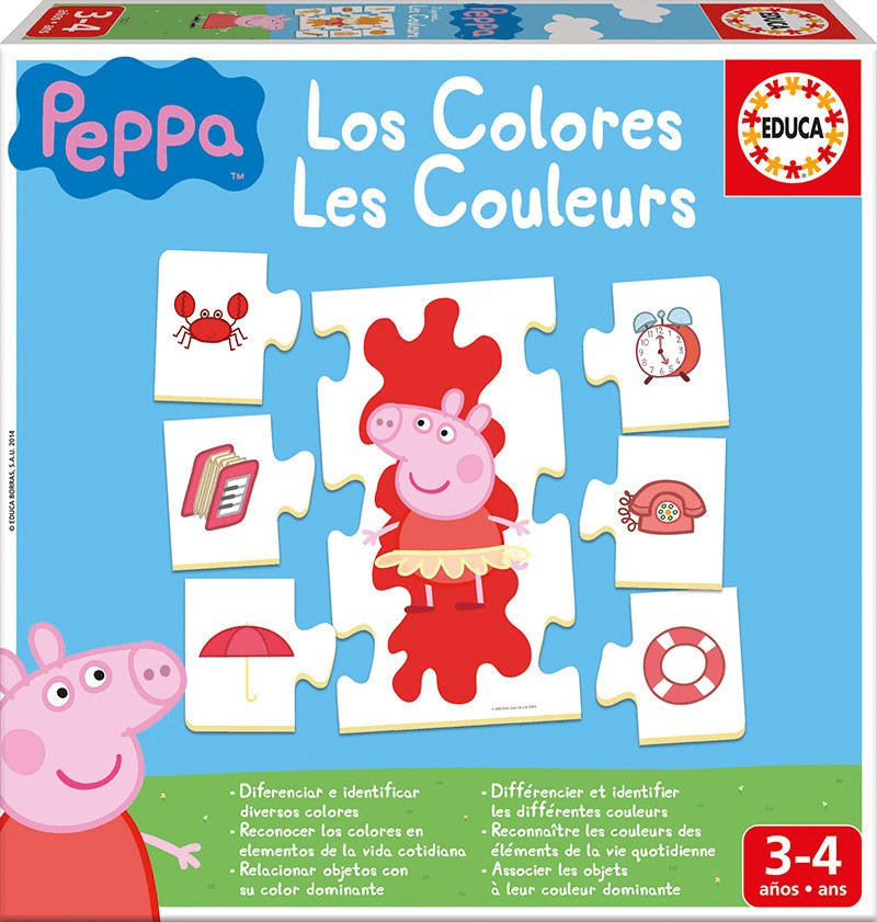 Educa Borrás Les couleurs Peppa Pig