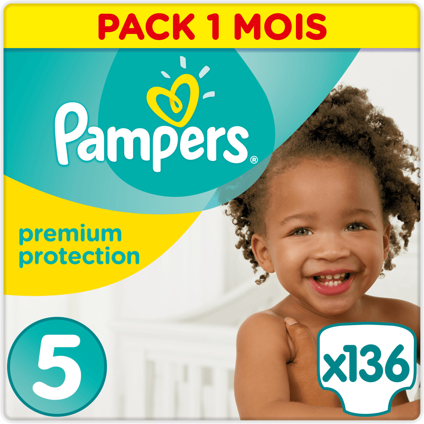Pampers Premium Protection Taille 5, boîte mensuelle