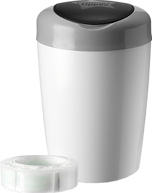 Tommee Tippee Simplee White poubelle à couches + recharge pour poubelle