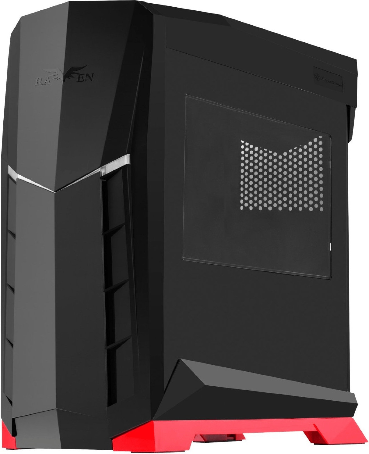SilverStone Raven RVX01 noir et rouge trim + window