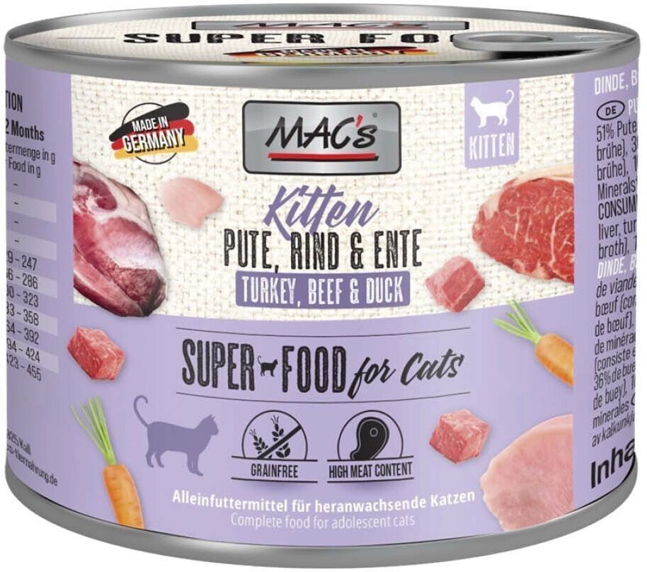 MAC's Kitten Turkey, Beef, Duck 200g