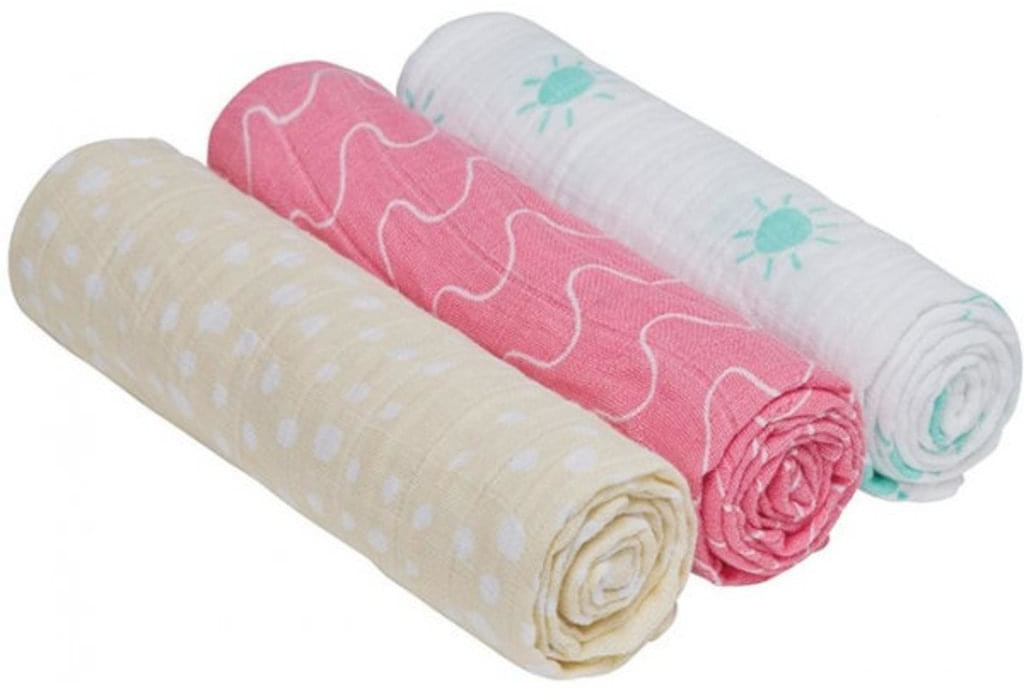 Lässig Swaddle & Burp Blanket L - Summer Dream girls