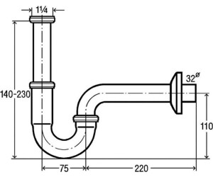 Viega Röhrensiphon Modell 5611.5 - 1 1/4" (56115) ab € 11,41
