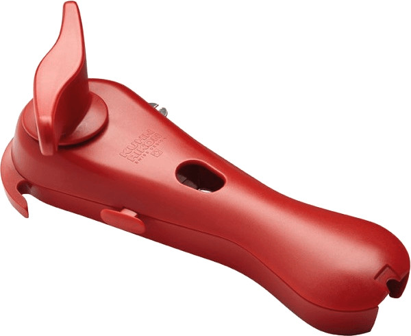 Kuhn Rikon Ouvre-boîte Auto Safety 5 en 1 Backcard rouge