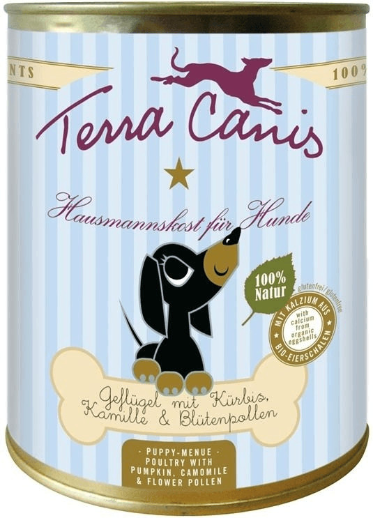 Terra Canis Menu pour chiot poulet, potiron, camomille & pollen de fleurs (800 g)