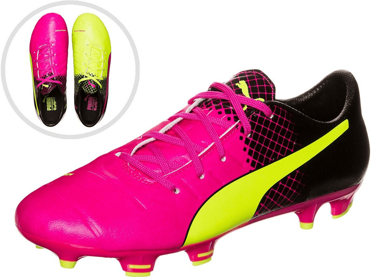 Puma evoSPEED 5.5 Tricks FG Junior pink glo/safety yellow/black