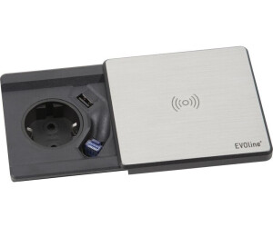 EVOline 159270000100 Einbau-Steckdose mit USB, mit Cat6 Buchse