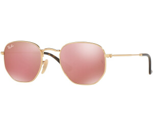 Ray Ban Hexagonal Flat Lenses RB3548N 001 Z2 gold copper flash au meilleur prix sur idealo