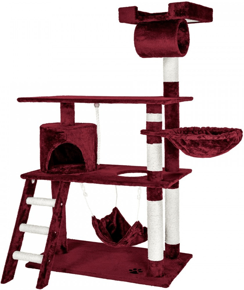 TecTake Arbre à chat Marcel bordeaux