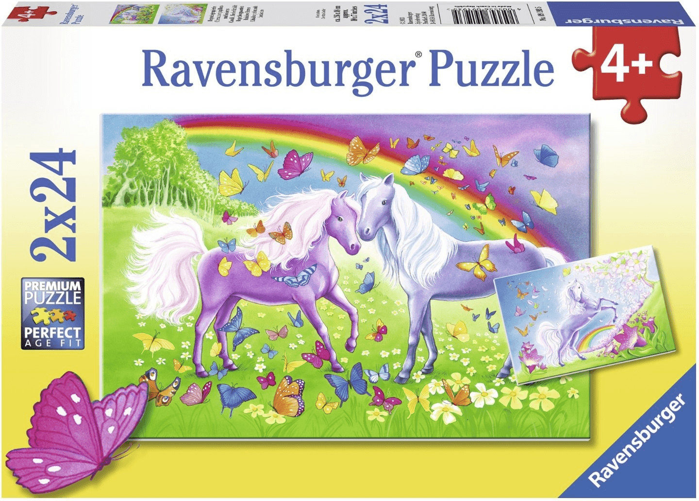 Ravensburger Puzzle chevaux arc en ciel (2 x 24 pièces)