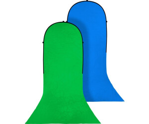 Bresser BR-TR15 Falthintergrund mit Schleppe grün/blau 150x200+200cm
