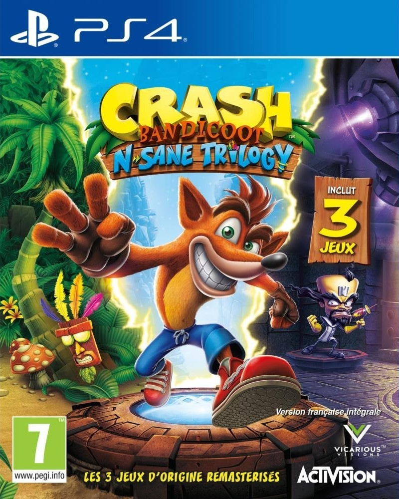 Jeu ps4 crash bandicoot