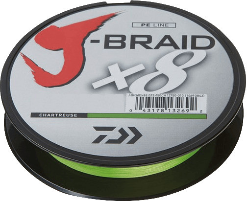 Daiwa J-Braid X8 chartreuse 150m 0,06mm