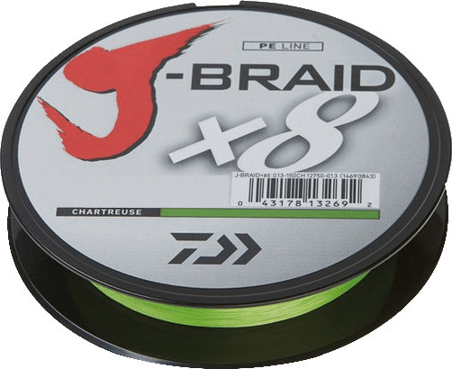 Daiwa J-Braid X8 chartreuse 300m 0,22mm