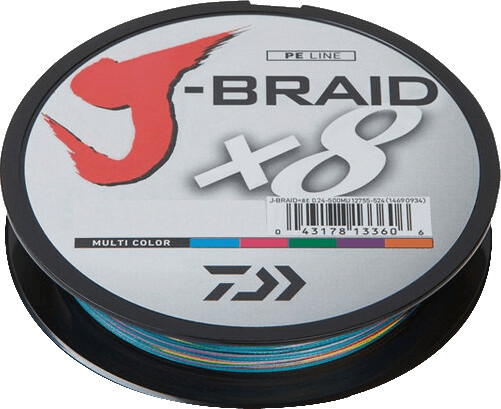 Daiwa J-Braid X8 multi color 300m 0,10mm