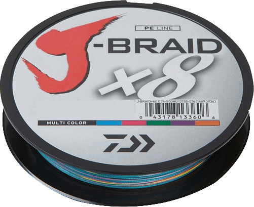 Daiwa J-Braid X8 multi color 300m 0,20mm