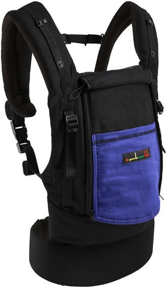 Je Porte Mon Bébé PhysioCarrier coton noir/noir poche iris