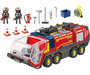 Soldes Playmobil Pompiers avec véhicule aéroportuaire (5337) 2024