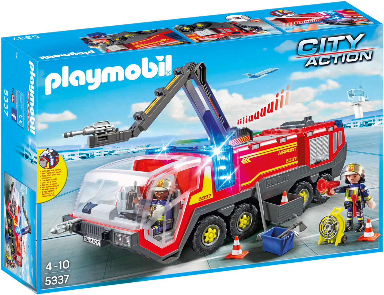 Soldes Playmobil Pompiers avec véhicule aéroportuaire (5337) 2024
