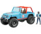 Bruder Jeep Cross Country Racer blau mit Rennfahrer (02541)