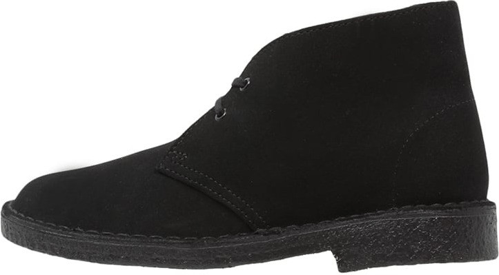 Clarks Women's Desert Boot black suede