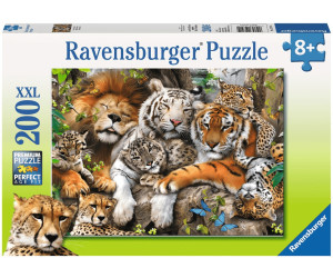 Ravensburger Puzzle Schmusende Raubkatzen Kinderpuzzle Puzzlespiel 200 Teile XXL 