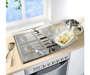 Piastre copri fornelli 2 pezzi 100x52 Copri piano cottura in ceramica tagliere in vetro modello grigio